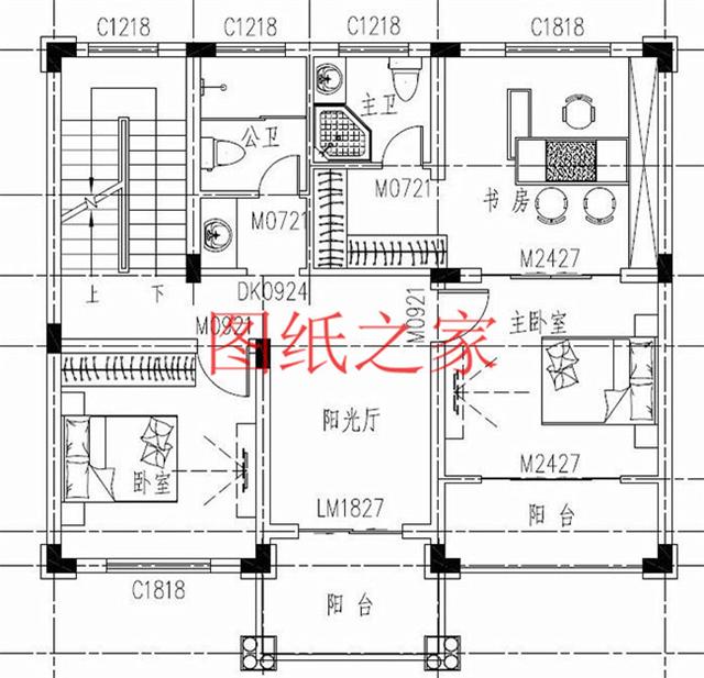多臥室的三層別墅設(shè)計(jì)圖，適合大家族，五世同堂也住得下。