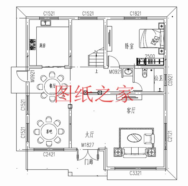 多臥室的三層別墅設(shè)計(jì)圖，適合大家族，五世同堂也住得下。