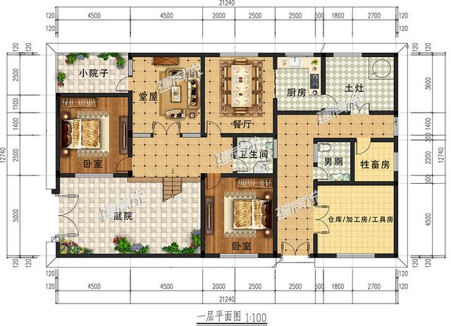 30幾萬(wàn)建大露臺(tái)帶庭院的別墅設(shè)計(jì)圖，現(xiàn)在入手為時(shí)不晚。