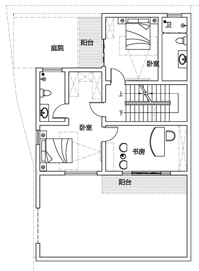 新中式別墅設(shè)計圖，三層鄉(xiāng)村復(fù)古別墅。