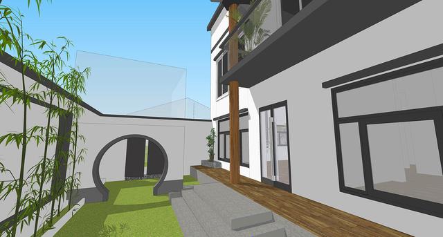 新中式別墅設(shè)計圖，三層鄉(xiāng)村復(fù)古別墅。