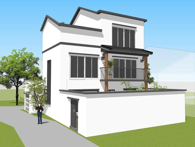 新中式別墅設(shè)計圖，三層鄉(xiāng)村復(fù)古別墅。