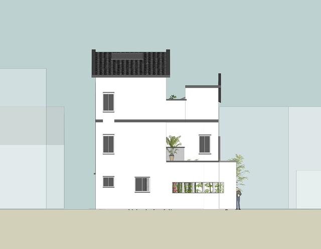 新中式別墅設(shè)計圖，三層鄉(xiāng)村復(fù)古別墅。