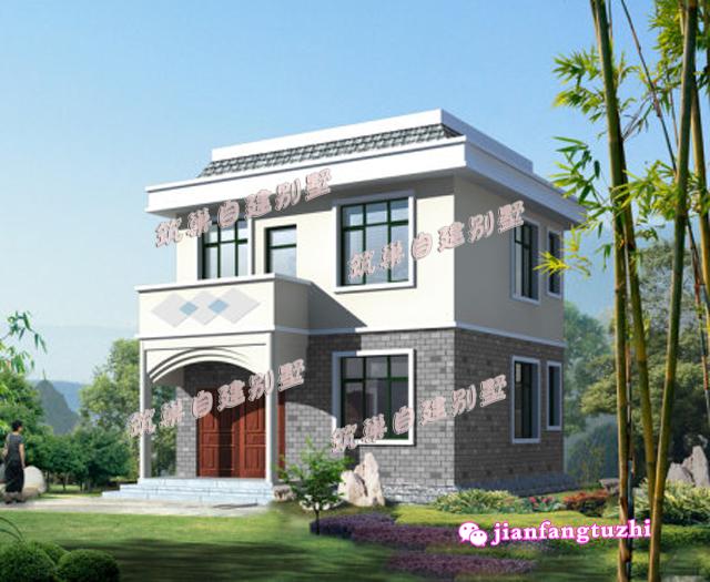 簡約舒適二層平屋頂別墅設(shè)計圖，造型簡約不繁瑣，提高生活品味。