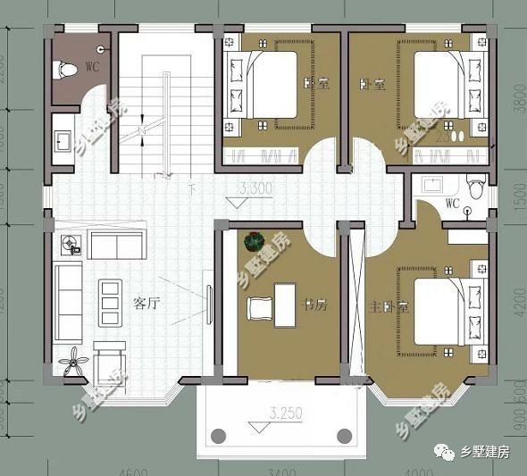 11X12米農(nóng)村自建房，設(shè)計(jì)親民，麻雀雖小，五臟俱全。