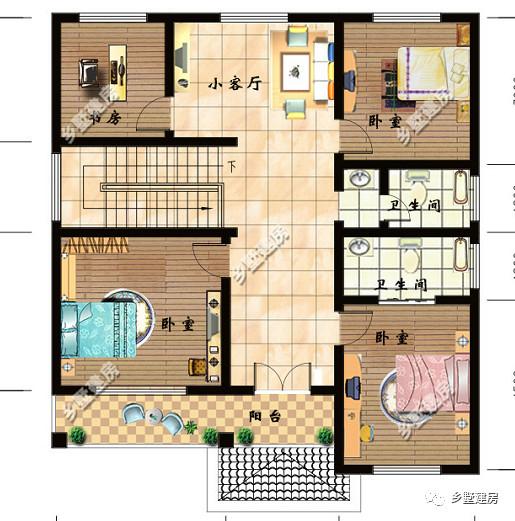 11X12米農(nóng)村自建房，設(shè)計(jì)親民，麻雀雖小，五臟俱全。