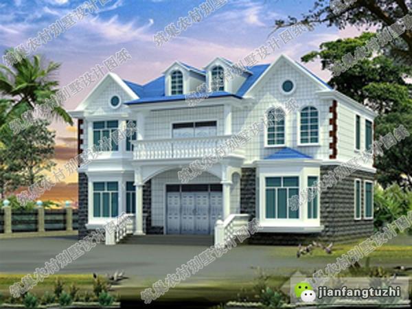 飄窗小別墅設(shè)計(jì)圖，上有閣樓，既隔熱又洋氣！