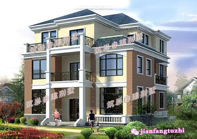 150㎡新農(nóng)村三層帶露臺(tái)別墅設(shè)計(jì)圖，歡迎選購(gòu)。