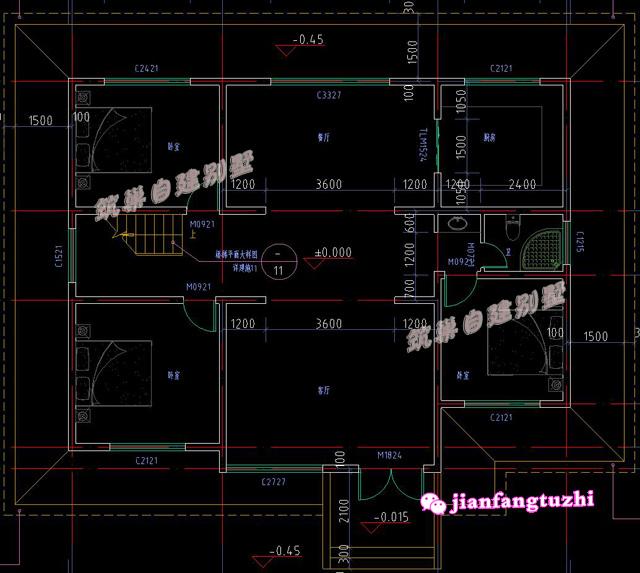 一層別墅設(shè)計(jì)圖，小洋房，外觀艷麗，大氣優(yōu)雅。