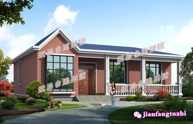 一層別墅設(shè)計(jì)圖，小洋房，外觀艷麗，大氣優(yōu)雅。