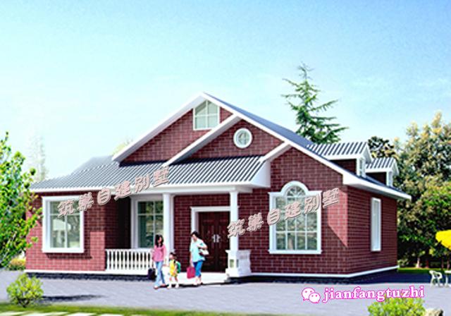 一層別墅設(shè)計(jì)圖，小洋房，外觀艷麗，大氣優(yōu)雅。