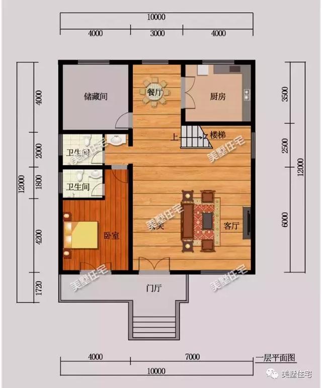 占地120平左右的別墅設(shè)計圖，美觀實用，適合每家每戶。