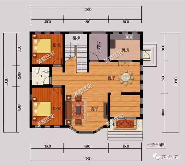 占地120平左右的別墅設(shè)計圖，美觀實用，適合每家每戶。