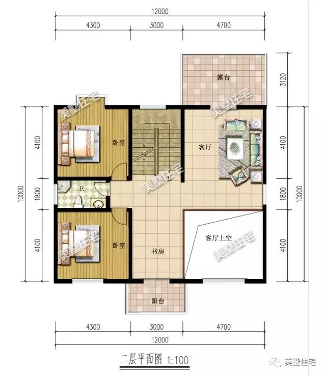 占地120平左右的別墅設(shè)計圖，美觀實用，適合每家每戶。