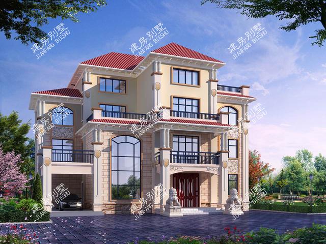 四層別墅設(shè)計(jì)圖，帶車庫(kù)，挑空設(shè)計(jì)，給您品質(zhì)生活！