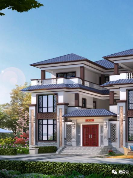新型中式別墅設(shè)計圖，室內(nèi)布局超贊，外觀獨特亮眼。