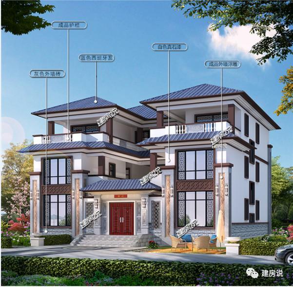 新型中式別墅設(shè)計圖，室內(nèi)布局超贊，外觀獨特亮眼。
