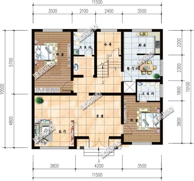 3棟開間11.5m農(nóng)村自建房，不求其他只求家人在側(cè)。