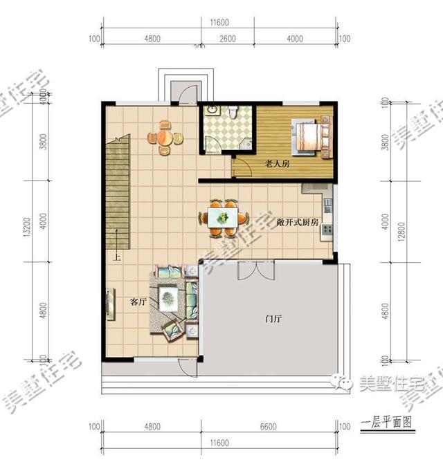 兩層別墅設(shè)計(jì)圖，老人房+玻璃屋頂，主體28W搞定！