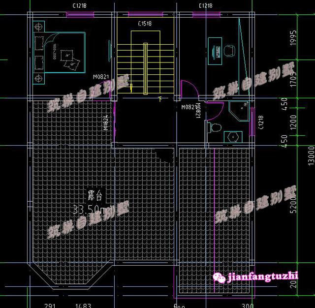 實(shí)用四層農(nóng)村別墅設(shè)計(jì)圖，10x13米2廳9臥，空間利用高。