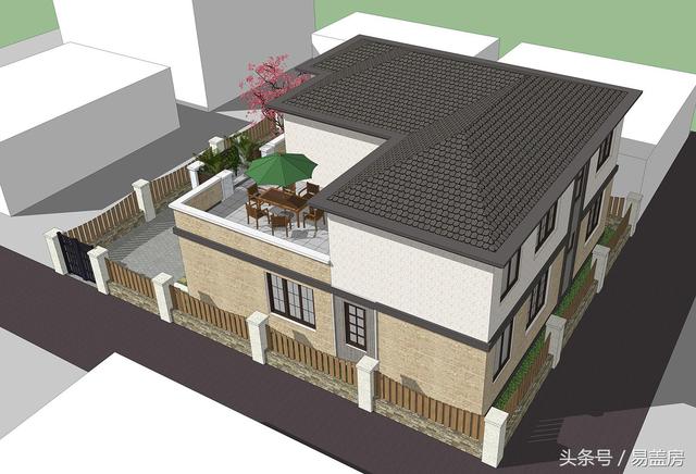 北京43萬(wàn)歐式別墅設(shè)計(jì)圖，景觀院墻超大露臺(tái)，引得鄉(xiāng)親參觀！