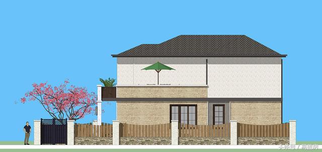 北京43萬(wàn)歐式別墅設(shè)計(jì)圖，景觀院墻超大露臺(tái)，引得鄉(xiāng)親參觀！