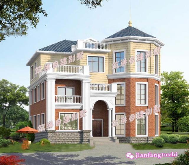 農(nóng)村三層帶露臺(tái)自建房，南北通透，人性化設(shè)計(jì)。