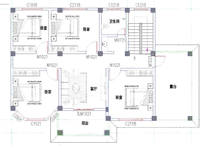 歐式田園風格農(nóng)村二層自建房，主體25萬，150平米4廳5臥帶車庫。