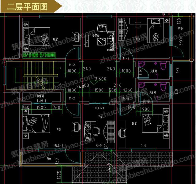 5款帶觀景涼亭三層別墅設(shè)計(jì)圖，造價40W以內(nèi)。值得參考。