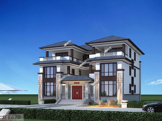 新中式別墅設(shè)計(jì)圖，彰顯家業(yè)，愿您人丁興旺！