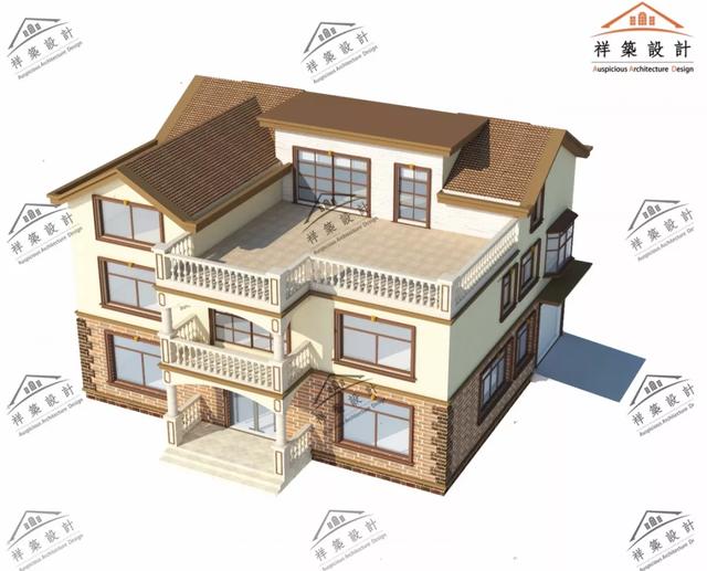 歐式風格別墅設計圖 ，造價低廉，經濟實用型別墅。
