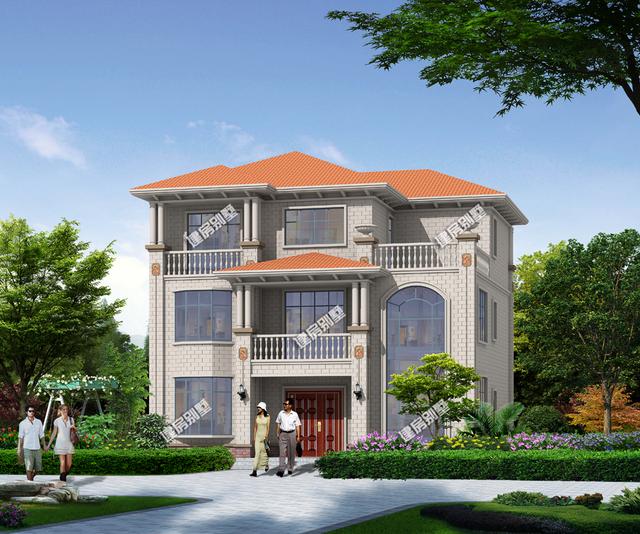 三層別墅設(shè)計(jì)圖，主屋不設(shè)餐廳廚房，讓您遠(yuǎn)離油煙。