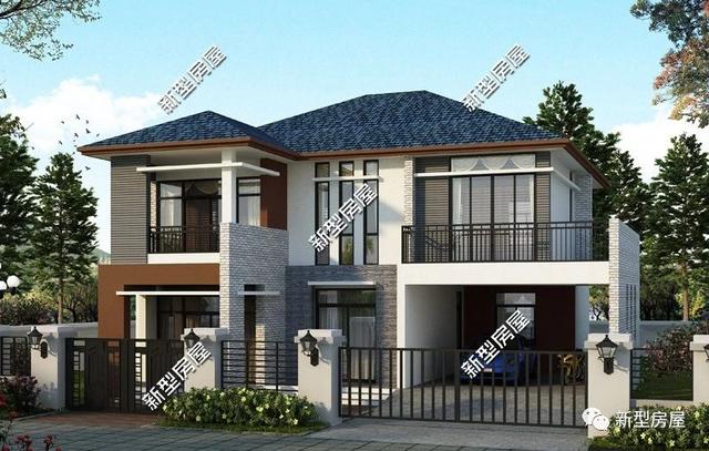 3套帶車庫露臺(tái)的別墅設(shè)計(jì)圖，實(shí)拍圖太美第2套30W就能建