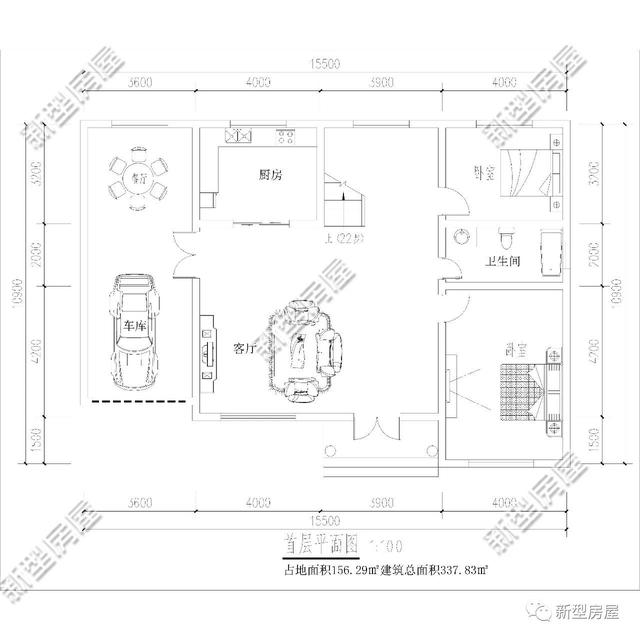 3套帶車庫露臺(tái)的別墅設(shè)計(jì)圖，實(shí)拍圖太美第2套30W就能建