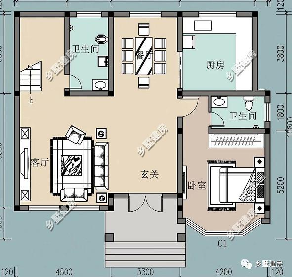 黃金別墅設(shè)計圖，造價二三十萬，依山傍水好去處！