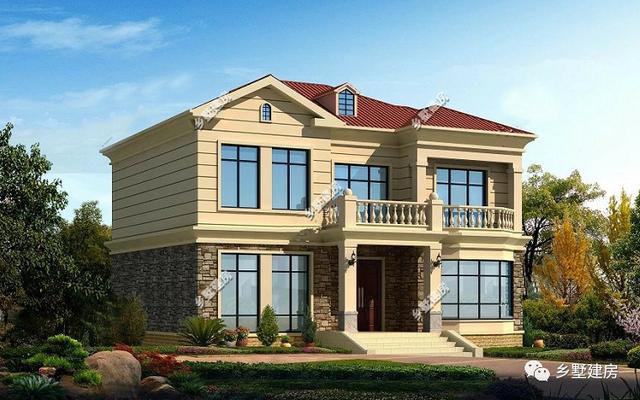 黃金別墅設(shè)計圖，造價二三十萬，依山傍水好去處！