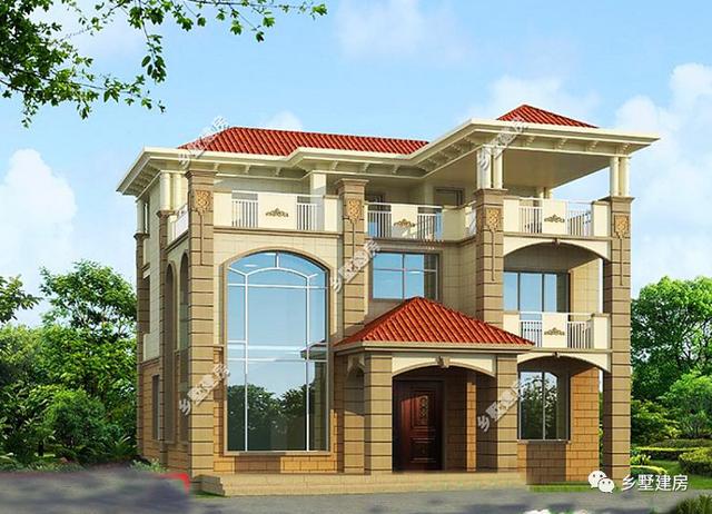 黃金別墅設(shè)計圖，造價二三十萬，依山傍水好去處！