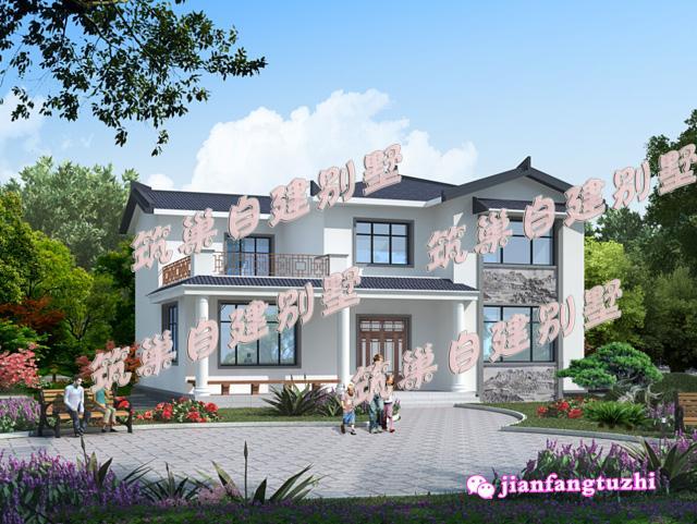 簡(jiǎn)歐式二層別墅設(shè)計(jì)圖，簡(jiǎn)約實(shí)用，造價(jià)低廉。