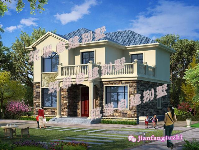 簡(jiǎn)歐式二層別墅設(shè)計(jì)圖，簡(jiǎn)約實(shí)用，造價(jià)低廉。