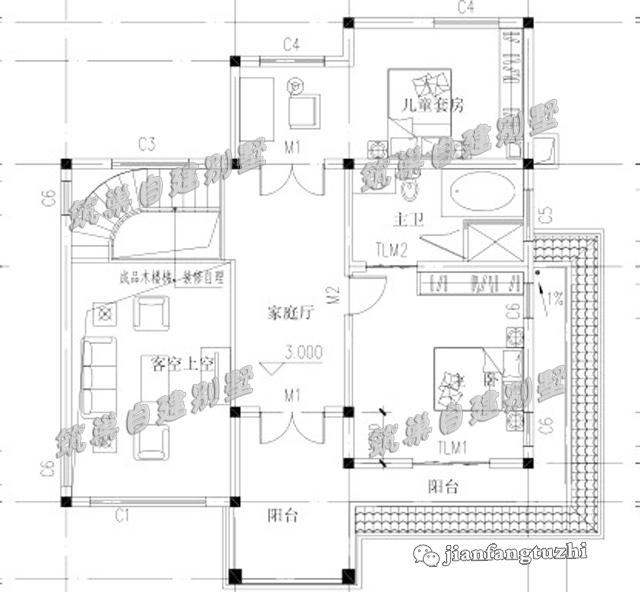 簡(jiǎn)歐式二層別墅設(shè)計(jì)圖，簡(jiǎn)約實(shí)用，造價(jià)低廉。