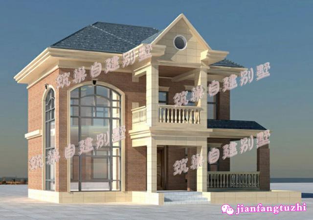 簡(jiǎn)歐式二層別墅設(shè)計(jì)圖，簡(jiǎn)約實(shí)用，造價(jià)低廉。