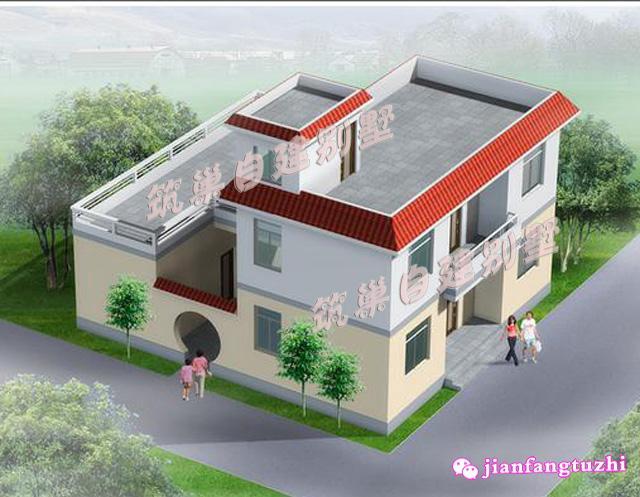 簡(jiǎn)歐式二層別墅設(shè)計(jì)圖，簡(jiǎn)約實(shí)用，造價(jià)低廉。