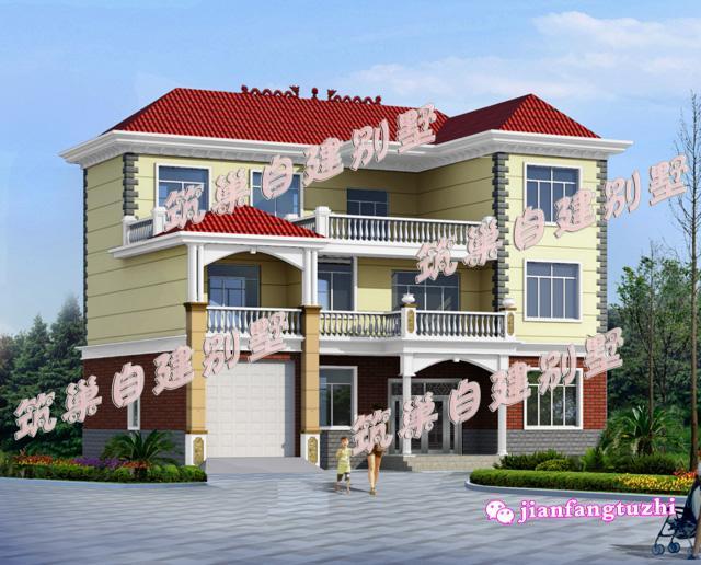 10x11米大方三層別墅設(shè)計(jì)圖，帶露臺(tái),造價(jià)只要25W！