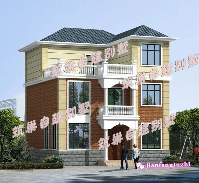 10x11米大方三層別墅設(shè)計(jì)圖，帶露臺(tái),造價(jià)只要25W！