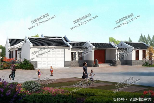 農(nóng)村四合院別墅設(shè)計(jì)圖，古香古氣，典雅而不失新穎。