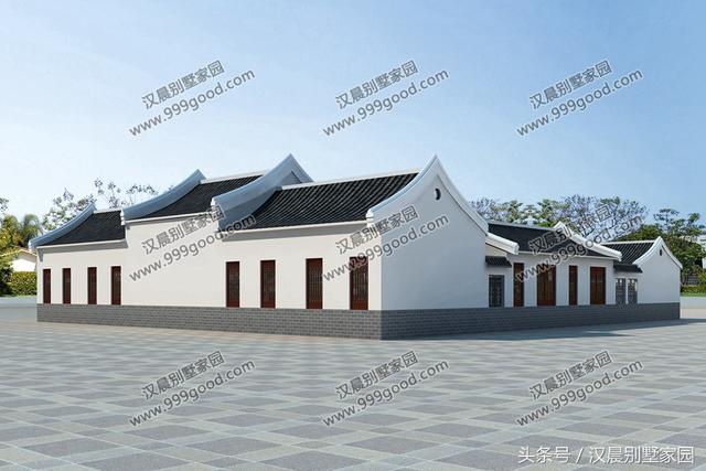 農(nóng)村四合院別墅設(shè)計(jì)圖，古香古氣，典雅而不失新穎。