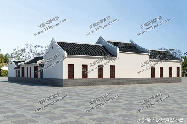 農(nóng)村四合院別墅設(shè)計(jì)圖，古香古氣，典雅而不失新穎。