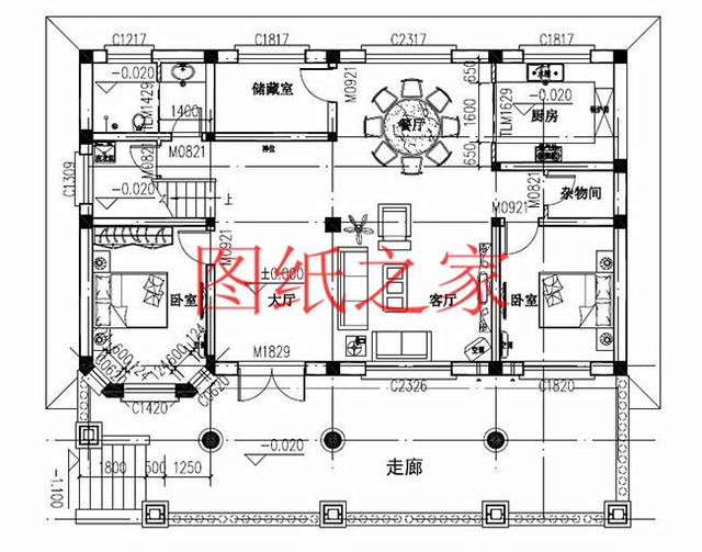 130平的二層別墅設(shè)計圖，外觀精美布局實用，造價只要30W。