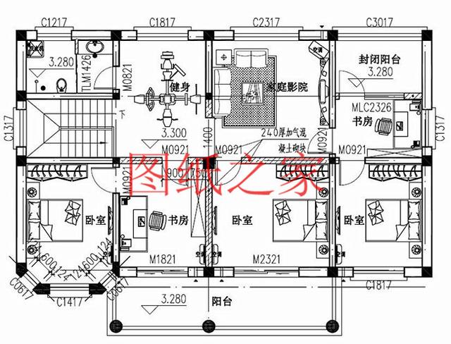 130平的二層別墅設(shè)計圖，外觀精美布局實用，造價只要30W。