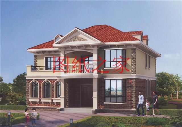 130平的二層別墅設(shè)計圖，外觀精美布局實用，造價只要30W。